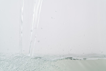 fresh water pouring in aquarium