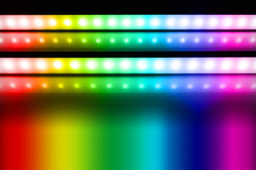 colour of led rigid strip lighht : two of led light line on white