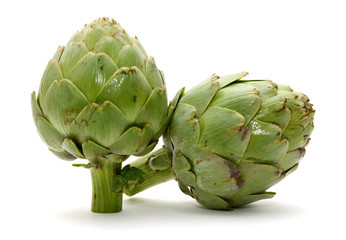 Obraz premium Fresh Artichokes isolated on white background