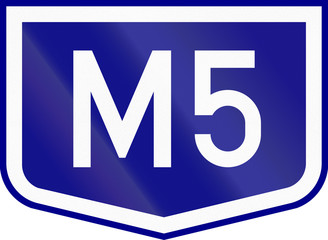 Route shield of a numbered highway in Hungary