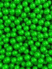 balls green glossy vertical