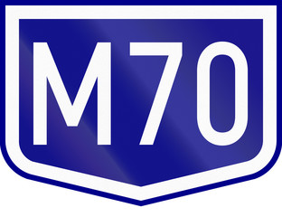 Route shield of a numbered highway in Hungary
