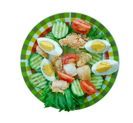 Finnish salad with smoked salmon