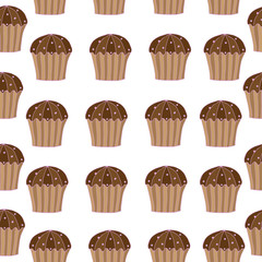Seamless pattern with cake