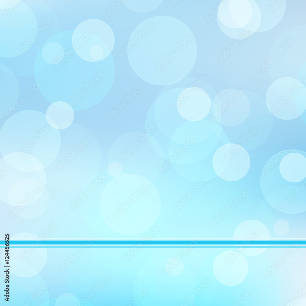 Poster pale cornflower blue background with transparent circles. subtle light cyan pattern