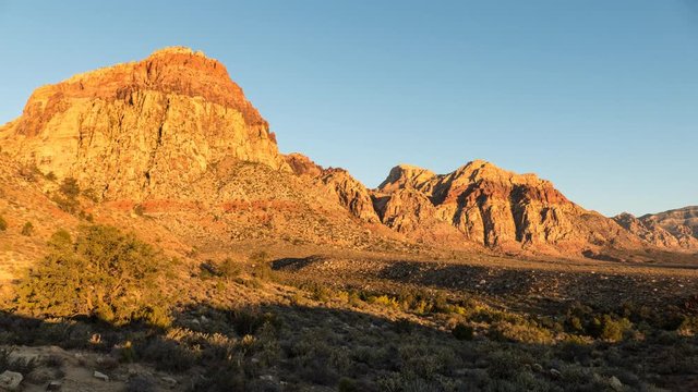 Morning light movement at Red Rock Canyon national Conservation Area.  A popular natural destination 20 miles fromt the Las Vegas Strip.