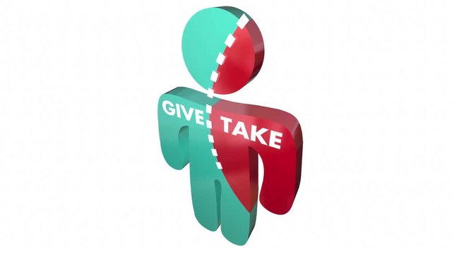 Give and Take Person Share Sharing Giving 3d Animation