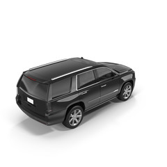 New black SUV car isolated on a white. 3D illustration