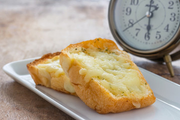 Bread baked with cheese for Breakfast
