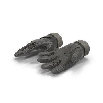 Outdoor riding hiking climbing training tactical glove on white. 3D illustration