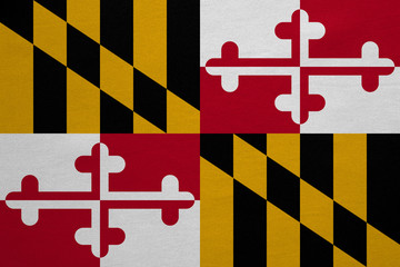 Flag of Maryland real detailed fabric texture