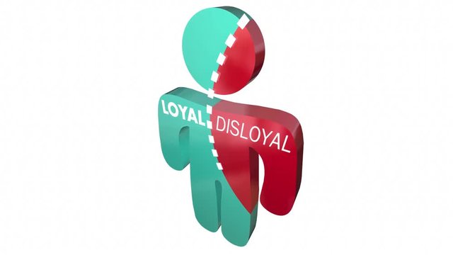 Loyal Vs Disloyal Faithful Person Straying 3d Animation