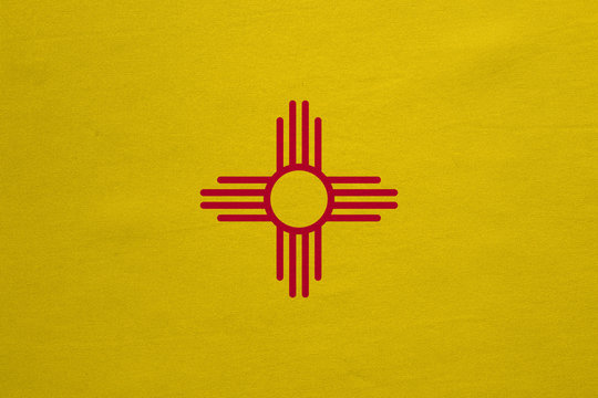 Flag of New Mexico real detailed fabric texture