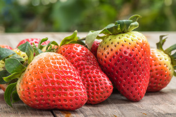 Closeup ripe strawberry