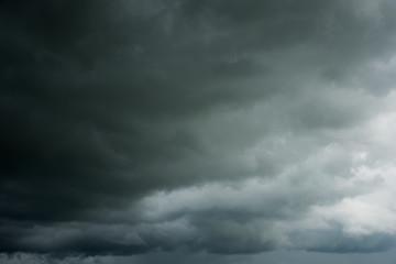 Dramatic black cloud