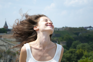 pretty young girl outdoor