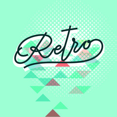 Retro lettering