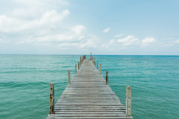 Fototapeta premium Wooden bridge at Koh Kood Island