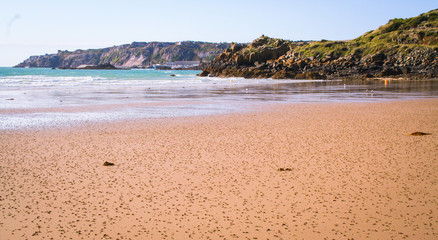 sandy beach in Brittany, France