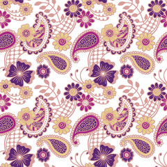 Paisley seamless colorful pattern