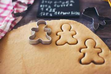 Preparation of gingerbread cookies