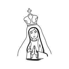 virgin mary. christianity design over white background. vector illustration