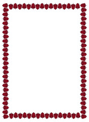 Vertical frame with decorative cones. Vector clip art.