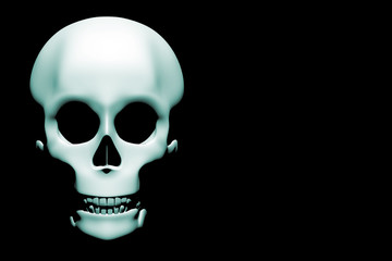 Halloween Skull in blue