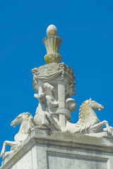 Fototapeta na wymiar Decoration Elements at roof of Basilica San Marco in Venice, Ita