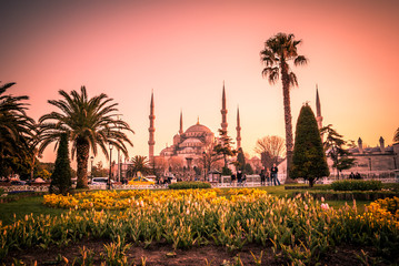 The Blue Mosque, Istanbul, Turkey. Sultanahmet Camii is one of the major attractions of the city.