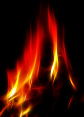 abstract hot fire on black