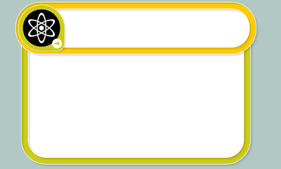 Colored text frames for your text and science symbol