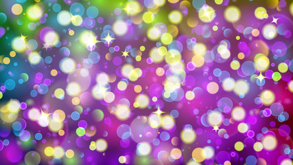 Abstract background with multicolored bokeh effect