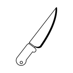 silhouette black with butcher knife vector illustration