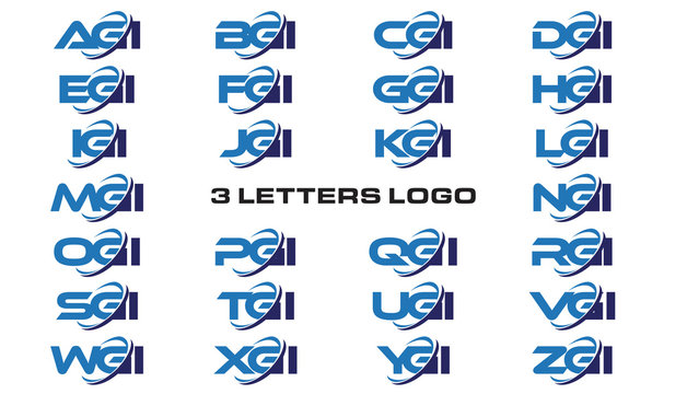 3 letters modern generic swoosh logo AGI, BGI, CGI, DGI, EGI, FGI, GGI, HGI,IGI, JGI, KGI, LGI, MGI, NGI, OGI, PGI, QGI, RGI, SGI, TGI, UGI, VGI, WGI, XGI, YGI, ZGI