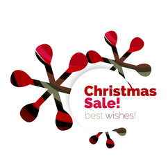 Abstract Christmas sale banner design with blank space