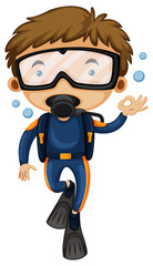 Man doing scuba diving