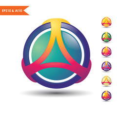 3D Sphere Logo Letter A