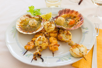Plate of mixed fish