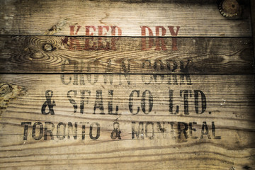 Wood wine box sign