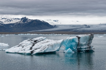 Lagune glaciaire de Jökulsárlón, en Islande