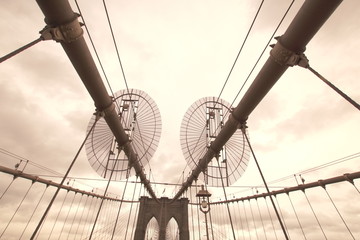 Obraz premium Brooklyn Bridge, retro-coloured II