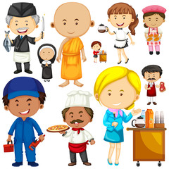 People doing different occupations