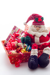 Basket with Christmas gifts