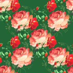 Seamless pattern in russian traditional style.