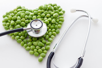 Bunch of biologic delicious green peas