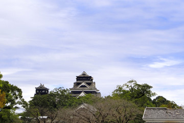 Kumamoto castle after Kumamoto earthquake, kyushu, Japan
