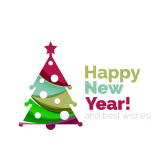 Happy New Year and Chrismas holiday greeting card elements