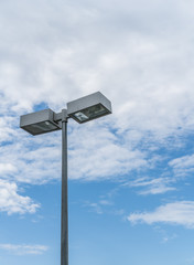 Street lights on blue sky