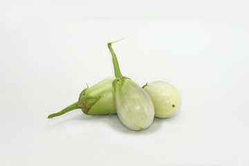 Eggplant on white background.